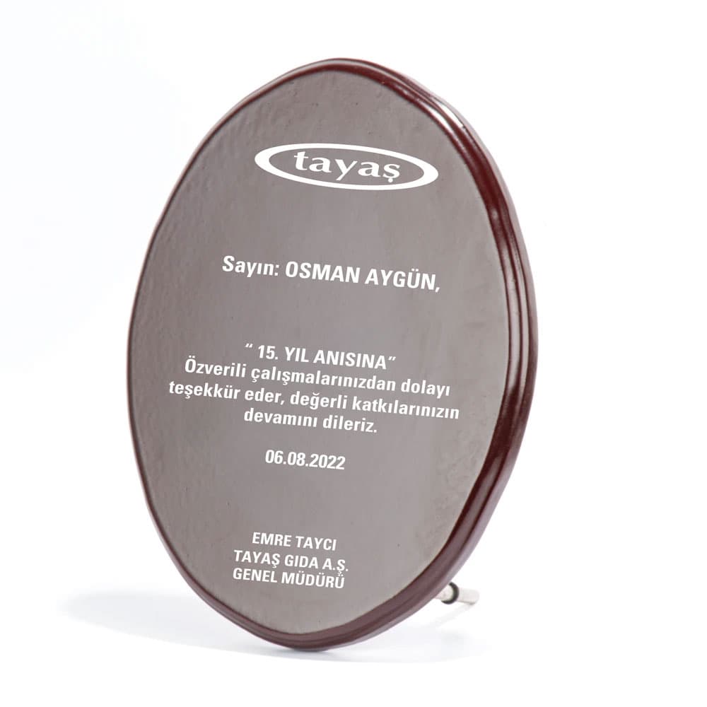 Ahşap Plaket